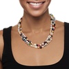 image:imageRossSimons 39mm Multicolored Cultured Pearl Torsade Necklace With Sterling Silver 18 inches