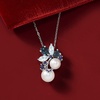 image:imageRossSimons 795mm Cultured Pearl and 190 ct tw MultiGemstone Pendant Necklace in Sterling Silver20 Inches