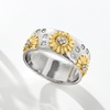image:imageRossSimons Diamond Sunflower Ring in Sterling Silver and 18kt Gold Over SterlingDiamond