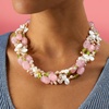 image:imageRossSimons MotherOfPearl 46mm Multicolored Cultured Pearl and 43000 ct tw MultiGemstone Bead Torsade Necklace With Sterling Silver 19 inches