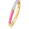 image:imageRossSimons Pink Enamel Ring With Diamonds in 18kt Gold Over SterlingDiamond