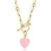 image:imageRossSimons Pink Jade Heart Charm in 18kt Gold Over Sterling