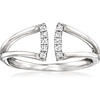 image:imagePure Collection by RossSimons 010 ct tw Diamond OpenSpace Ring in Sterling SilverDiamond