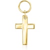 image:imagePure Collection by RossSimons Italian 14kt Yellow Gold Cross Hoop Charms01 Inches
