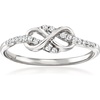 image:imageRossSimons 010 ct tw Diamond Infinity Loop Ring in Sterling SilverDiamond