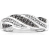 image:imageRossSimons 015 ct tw Black and White Diamond Twisted Ring in Sterling SilverDiamond