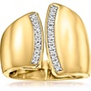 image:imageRossSimons 015 ct tw Diamond Asymmetrical Ring in 18kt Gold Over SterlingDiamond