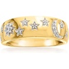 image:imageRossSimons 015 ct tw Diamond Moon and Star Ring in 18kt Gold Over SterlingDiamond