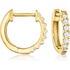 image:imageRossSimons 015 ct tw LabGrown Diamond Hoop Earrings in 18kt Gold Over Sterling