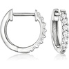 image:imageRossSimons 015 ct tw LabGrown Diamond Hoop Earrings in Sterling Silver