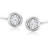 image:imageRossSimons 020 ct tw BezelSet LabGrown Diamond Stud Earrings in Sterling Silver
