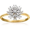 image:imageRossSimons 022 ct tw Baguette Diamond Starburst Ring in 14kt Yellow GoldDiamond