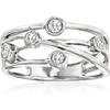 image:imageRossSimons 025 ct tw Diamond Crisscross Ring in Sterling SilverDiamond