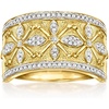image:imageRossSimons 025 ct tw Diamond EtruscanStyle Ring in 18kt Gold Over SterlingDiamond