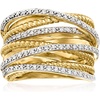 image:imageRossSimons 025 ct tw Diamond Highway Ring in 18kt Yellow Gold Over Sterling SilverDiamond
