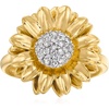 image:imageRossSimons 025 ct tw Diamond Sunflower Ring in 18kt Gold Over SterlingDiamond
