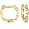 image:imageRossSimons 025 ct tw LabGrown Diamond Hoop Earrings in 18kt Gold Over Sterling