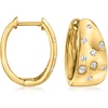 image:imageRossSimons 025 ct tw Scattered Diamond Hoop Earrings in 18kt Yellow Gold