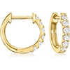 image:imageRossSimons 033 ct tw LabGrown Diamond Hoop Earrings in 18kt Gold Over Sterling