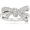 image:imageRossSimons 035 ct tw Diamond Bow Ring in Sterling SilverDiamond