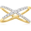 image:imageRossSimons 050 ct tw Diamond Crisscross Ring in 14kt Yellow GoldDiamond