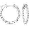 image:imageRossSimons 050 ct tw LabGrown Diamond InsideOutside Hoop Earrings in Sterling Silver