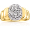 image:imageRossSimons 050 ct tw LabGrown Diamond Puffy Cluster Ring in 18kt Gold Over SterlingDiamond