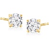 image:imageRossSimons 050 ct tw LabGrown Diamond Stud Earrings in 18kt Gold Over Sterling
