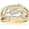 image:imageRossSimons 100 ct tw LabGrown Diamond Highway Ring in 18kt Gold Over SterlingDiamond