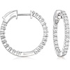 image:imageRossSimons 100 ct tw LabGrown Diamond InsideOutside Hoop Earrings in Sterling Silver