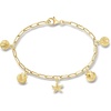 image:imageRossSimons 14kt Yellow Gold Sea Life Paper Clip Link Charm Braceletno gemstone