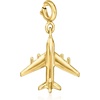 image:imageRossSimons 18kt Gold Over Sterling Airplane Charm