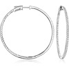 image:imageRossSimons 200 ct tw Diamond InsideOutside Hoop Earrings in Sterling Silver