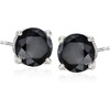 image:imageRossSimons 300 ct tw Black Diamond Stud Earrings in Sterling Silver