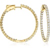 image:imageRossSimons 300 ct tw Diamond InsideOutside Hoop Earrings in 14kt Yellow Gold