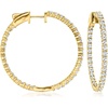 image:imageRossSimons 300 ct tw Diamond InsideOutside Hoop Earrings in 18kt Gold Over Sterling