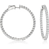image:imageRossSimons 500 ct tw Diamond InsideOutside Hoop Earrings in 14kt White Gold