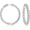 image:imageRossSimons 500 ct tw LabGrown Diamond InsideOutside Hoop Earrings in 14kt White Gold