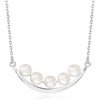 image:imageRossSimons 556mm Cultured Pearl Curved Bar Necklace in Sterling Silver200 Inches
