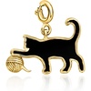 image:imageRossSimons Onyx Cat With Yarn Charm in 18kt Gold Over Sterling