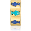 image:imageRossSimons Tonal Blue Enamel Fish Bead Charm in 18kt Gold Over Sterling
