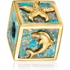 image:imageRossSimons Turquoise Sea Life Bead Charm in 18kt Gold Over Sterling