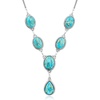 image:imageRossSimons Turquoise YNecklace in Sterling Silver 18 inches