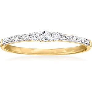 image:imagePure Collection by RossSimons 015 ct tw Diamond Ring in 14kt Yellow GoldDiamond