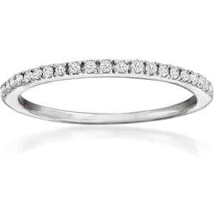 image:imagePure Collection by RossSimons 015 ct tw Diamond Ring in Sterling SilverDiamond