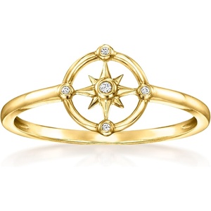 image:imagePure Collection by RossSimons Diamond Compass Ring in 14kt Yellow GoldDiamond