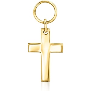 image:imagePure Collection by RossSimons Italian 14kt Yellow Gold Cross Hoop Charms01 Inches