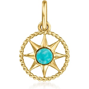 image:imagePure Collection by RossSimons Turquoise Nautical Star Charm in 14kt Yellow Gold