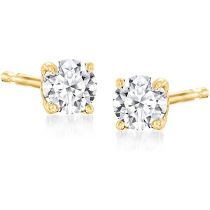 image:imageRossSimons 025 ct tw LabGrown Diamond Stud Earrings in 18kt Gold Over Sterling