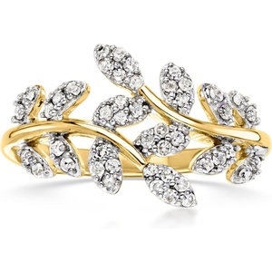 image:imageRossSimons 033 ct tw Diamond Vine Ring in 18kt Gold Over SterlingDiamond